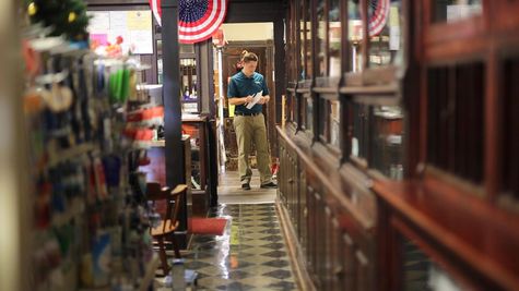 The main hallway inside Remington Drug